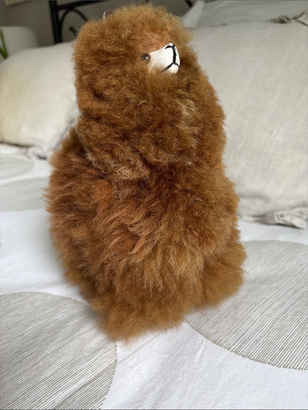 Plush Brown Alpaca Stuffed Animal